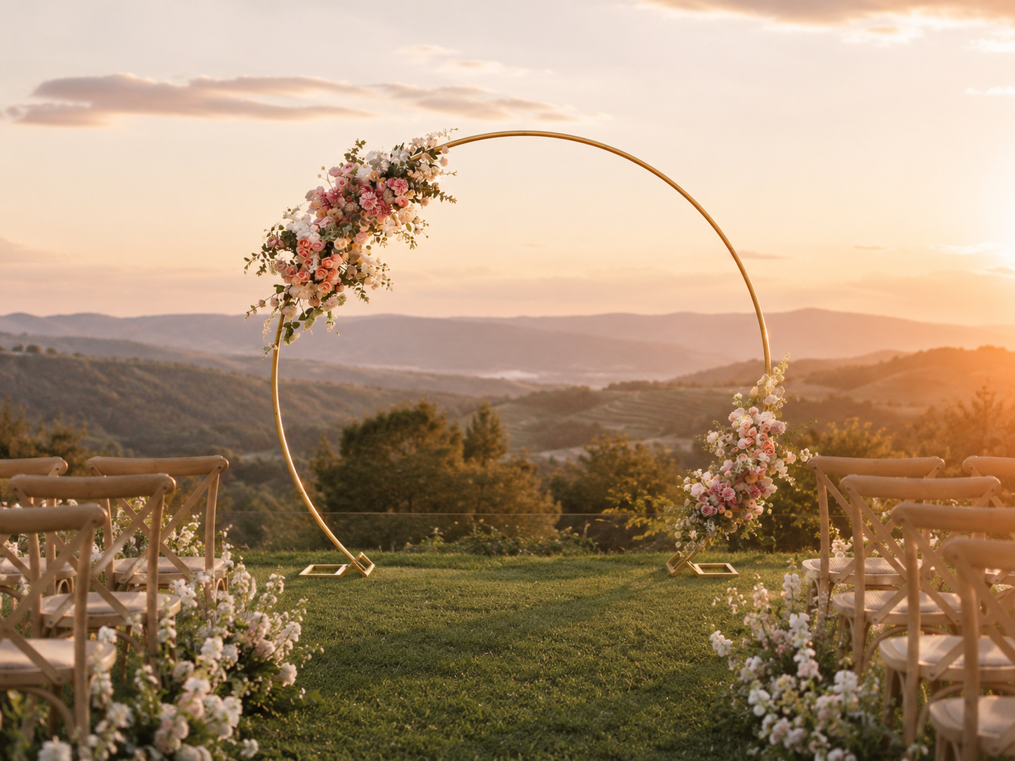 8' Gold Balloon Arch